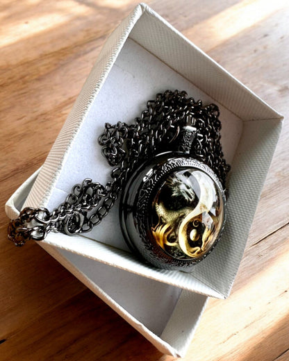 Relógio de bolso "Círculo do Dragão 2" – um acessório elegante com um toque de magia - personalização com gravação para presente