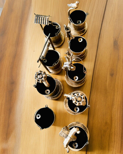 Cinzeiro Metálico Estiloso "Rustic Charm" com 19-23 cm de altura, 8 variantes à escolha, gravação a pedido