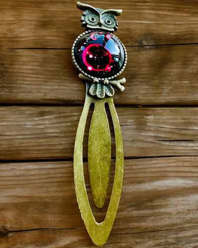 Marcador de livro "Coruja com Constelações" - 12 variantes à escolha, personalização com gravação