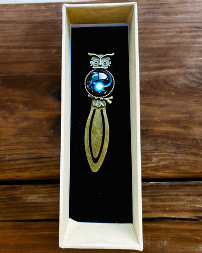 Marcador de livro "Coruja com Constelações" - 12 variantes à escolha, personalização com gravação