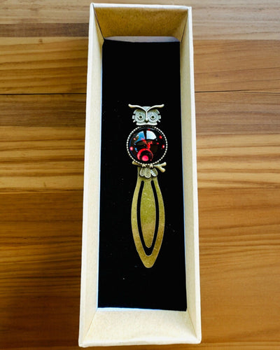 Marcador de livro "Coruja com Constelações" - 12 variantes à escolha, personalização com gravação