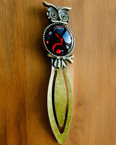 Marcador de livro "Coruja com Constelações" - 12 variantes à escolha, personalização com gravação