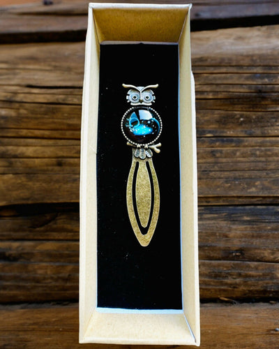 Marcador de livro "Coruja com Constelações" - 12 variantes à escolha, personalização com gravação