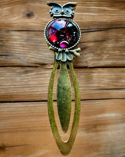 Marcador de livro "Coruja com Constelações" - 12 variantes à escolha, personalização com gravação