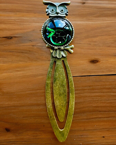 Marcador de livro "Coruja com Constelações" - 12 variantes à escolha, personalização com gravação