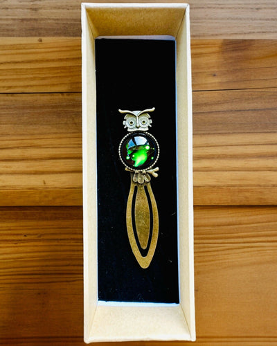 Marcador de livro "Coruja com Constelações" - 12 variantes à escolha, personalização com gravação