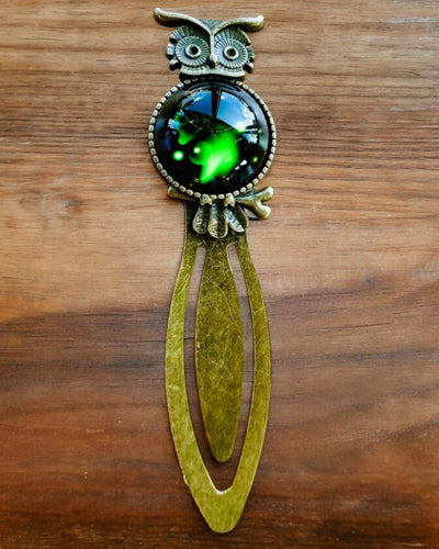 Marcador de livro "Coruja com Constelações" - 12 variantes à escolha, personalização com gravação