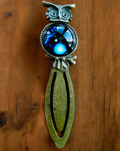 Marcador de livro "Coruja com Constelações" - 12 variantes à escolha, personalização com gravação