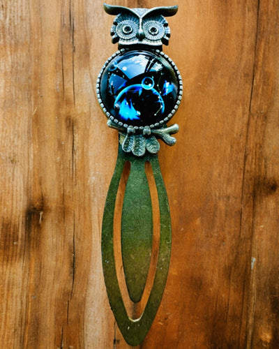 Marcador de livro "Coruja com Constelações" - 12 variantes à escolha, personalização com gravação