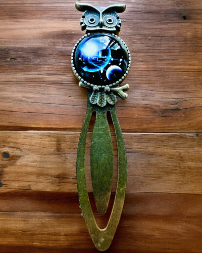 Marcador de livro "Coruja com Constelações" - 12 variantes à escolha, personalização com gravação