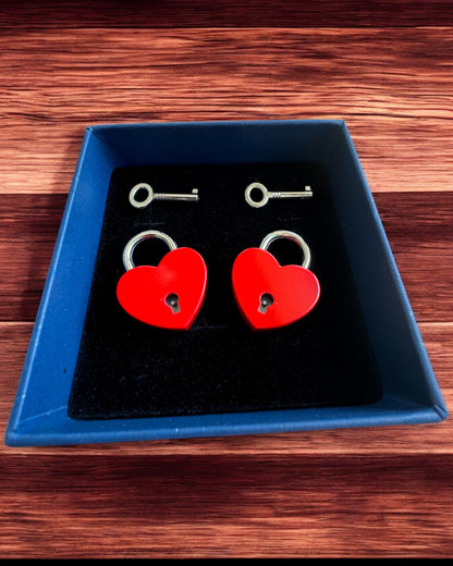 Cadeados de Amor Mini Coração DeLuxe - Conjunto de 2 cadeados com chaves, 6 variantes à escolha, possibilidade de personalização com gravação para presente
