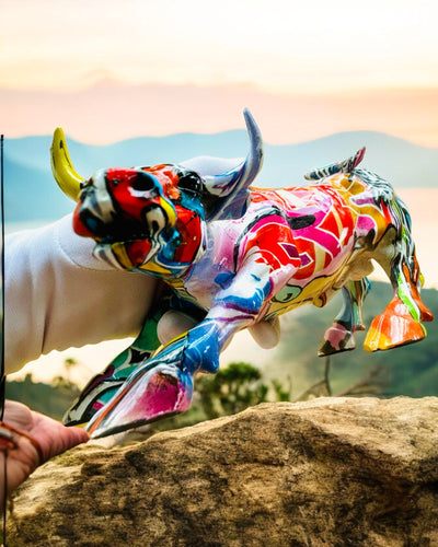 Escultura Decorativa Touro "BullArt" – Arte Única com Opção de Gravação - 4 variantes de cor, para presente personalizado