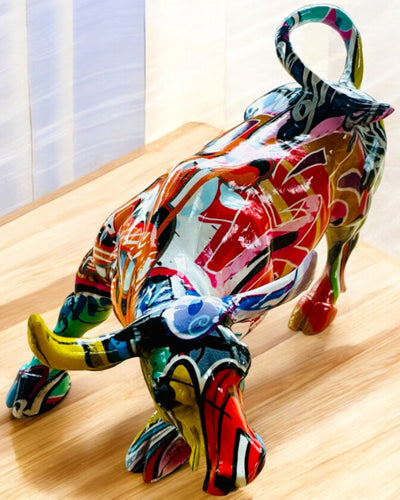 Escultura Decorativa Touro "BullArt" – Arte Única com Opção de Gravação - 4 variantes de cor, para presente personalizado