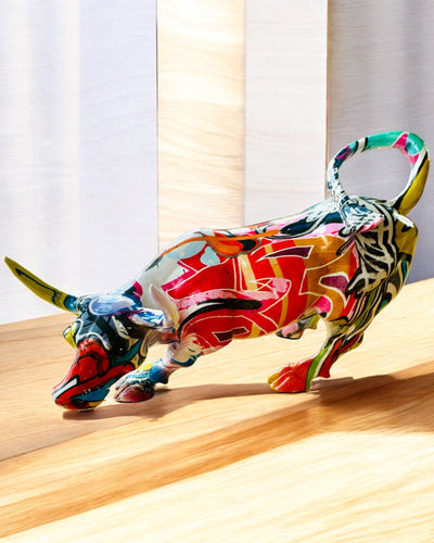 Escultura Decorativa Touro "BullArt" – Arte Única com Opção de Gravação - 4 variantes de cor, para presente personalizado