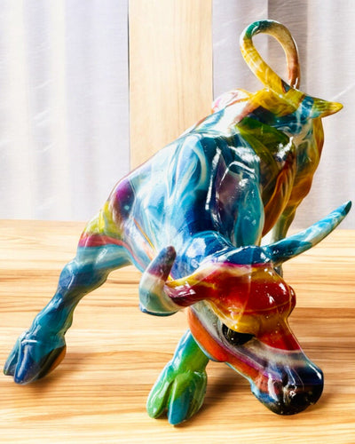 Escultura Decorativa Touro "BullArt" – Arte Única com Opção de Gravação - 4 variantes de cor, para presente personalizado