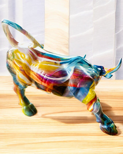 Escultura Decorativa Touro "BullArt" – Arte Única com Opção de Gravação - 4 variantes de cor, para presente personalizado