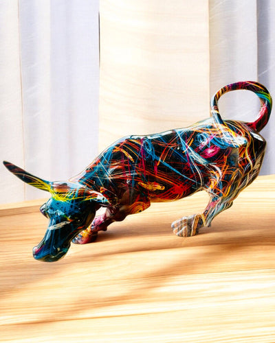 Escultura Decorativa Touro "BullArt" – Arte Única com Opção de Gravação - 4 variantes de cor, para presente personalizado