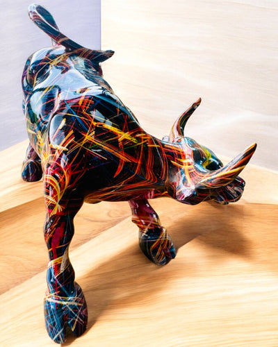 Escultura Decorativa Touro "BullArt" – Arte Única com Opção de Gravação - 4 variantes de cor, para presente personalizado