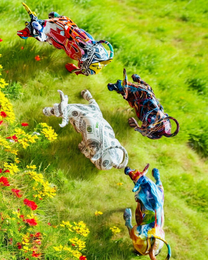 Escultura Decorativa Touro "BullArt" – Arte Única com Opção de Gravação - 4 variantes de cor, para presente personalizado