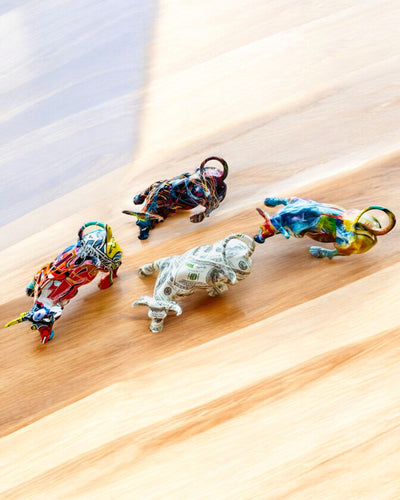 Escultura Decorativa Touro "BullArt" – Arte Única com Opção de Gravação - 4 variantes de cor, para presente personalizado