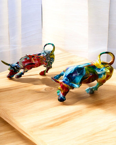 Escultura Decorativa Touro "BullArt" – Arte Única com Opção de Gravação - 4 variantes de cor, para presente personalizado