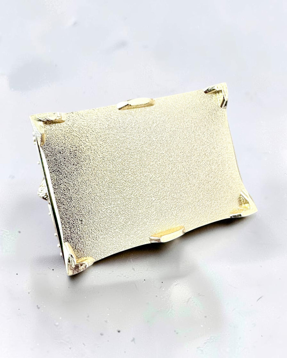Baú do Tesouro Metálico Retro com Gravação - Caixa Prateada 7x5x5 cm
