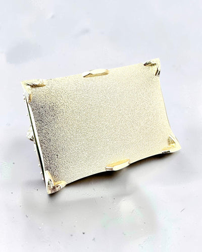 Baú do Tesouro Metálico Retro com Gravação - Caixa Prateada 7x5x5 cm