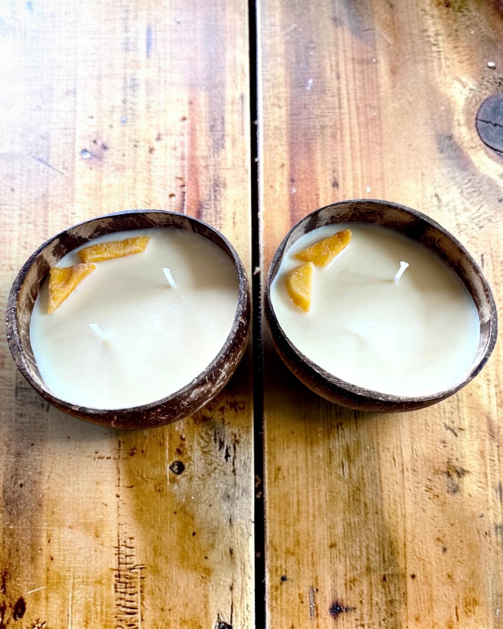 Vela de soja no coco 200-300 ml – Coleção Summer, 3 aromas à escolha, personalização com gravação