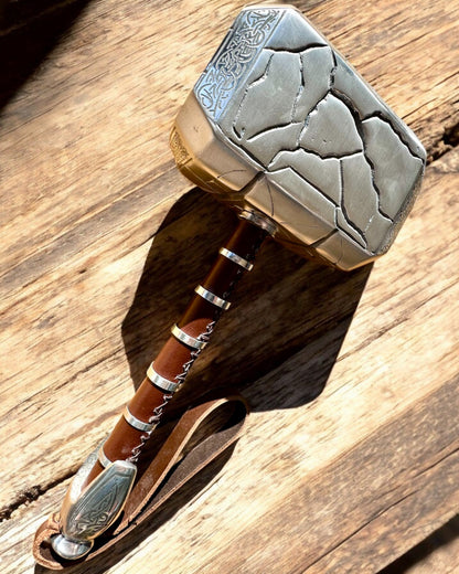 Martelo de Thor "Chief" - Martelo Artesanal Feito à Mão, personalização com gravação para presente