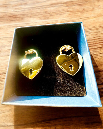 Cadeados de Amor Mini Coração DeLuxe - Conjunto de 2 cadeados com chaves, 6 variantes à escolha, possibilidade de personalização com gravação para presente