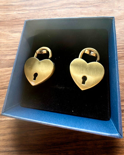 Cadeados de Amor Mini Coração DeLuxe - Conjunto de 2 cadeados com chaves, 6 variantes à escolha, possibilidade de personalização com gravação para presente