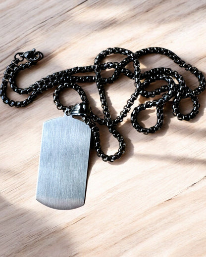 Colar Masculino Força Elegante - personalização com gravação para presente