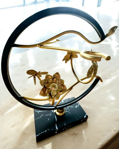 Suporte "Elegancki Owad" - para garrafa de vinho e copos, altura 33 cm, possibilidade de personalização com gravação para presente