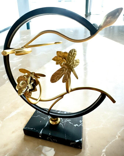 Suporte "Elegancki Owad" - para garrafa de vinho e copos, altura 33 cm, possibilidade de personalização com gravação para presente