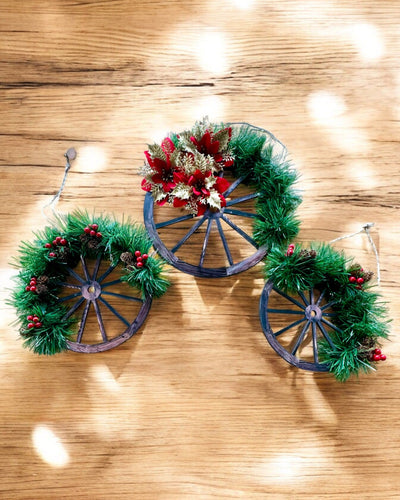 Conjunto Decorativo 3 x Anéis Festivos "Estrela Alegre" - possibilidade de personalização com gravação para presente