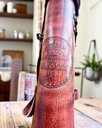 Luneta Real “Voyager 1818” – Exclusiva, em latão, 83 cm, feita à mão, com estojo em pele natural – Edição de colecionador, personalizável com gravação para presente