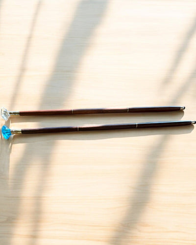 Bengala para caminhar "Diamante em bronze" - Madeira Feita à mão, possibilidade de gravação