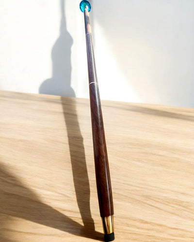 Bengala para caminhar "Diamante em bronze" - Madeira Feita à mão, possibilidade de gravação