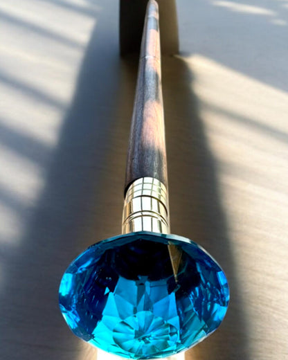 Bengala para caminhar "Diamante em bronze" - Madeira Feita à mão, possibilidade de gravação