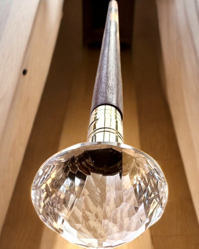 Bengala para caminhar "Diamante em bronze" - Madeira Feita à mão, possibilidade de gravação