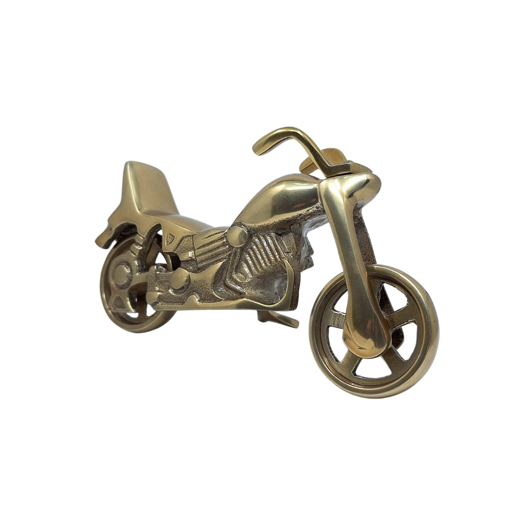 Modelo de Motociclo N-2784 com Possibilidade de Personalização de Gravação – Latão Antigo, 23 x 14 cm
