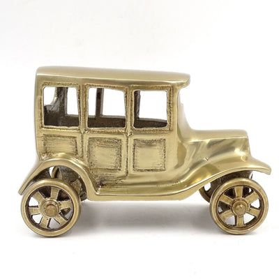 Modelo de Carro Retro BMW Dixi em Metal na Cor Latão Antigo com Possibilidade de Personalização por Gravação