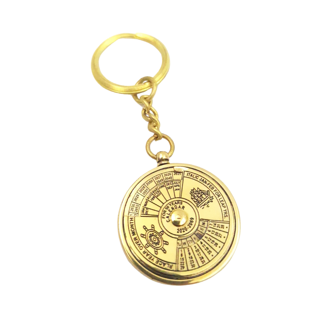 Chaveiro calendário de 50 anos KR61 com possibilidade de personalização por gravação