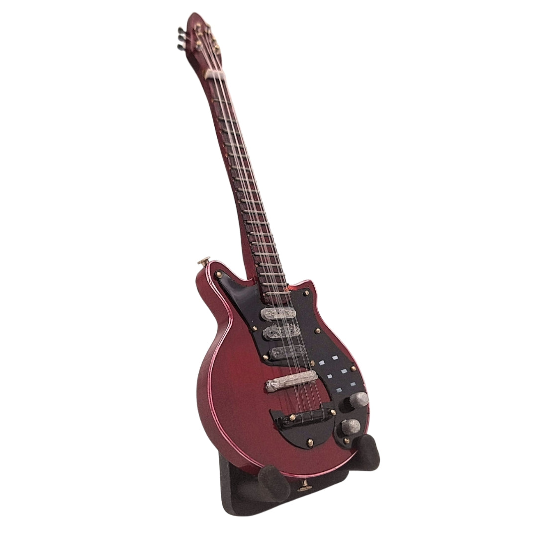 Mini Guitarra 15 cm no Estilo Brian May com Possibilidade de Personalização por Gravação