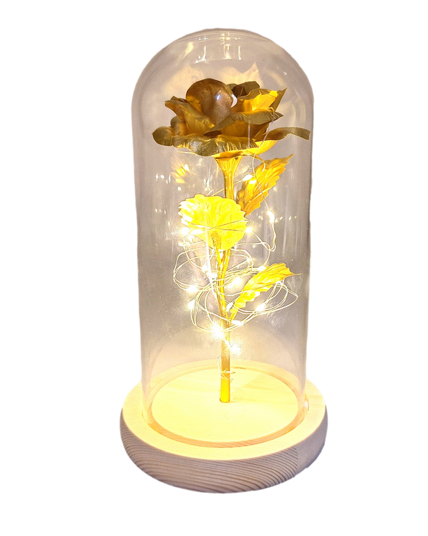 Candeeiro de noite Rosa LED com possibilidade de personalização por gravação, presente romântico, altura 21,5 cm, luz suave, decoração ideal para o quarto