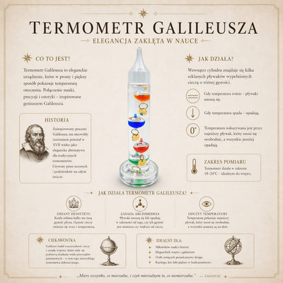 Termómetro de Galileu Galileo com Gravação Personalizada – Decoração Elegante para Interiores em Cor de Vidro