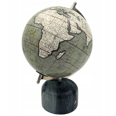 Globo decorativo em base de pedra 30cm com possibilidade de personalização com gravação - Presente elegante em tons de cinza e pedra preta