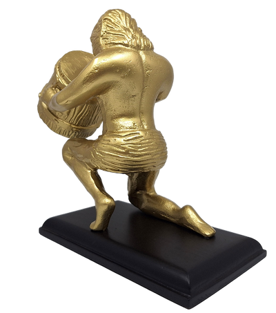 Estatueta decorativa dourada de Aquário AQU2 com possibilidade de personalização por gravação, presente ideal para qualquer ocasião, altura 18 cm, design elegante em alumínio
