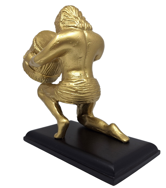 Estatueta decorativa dourada de Aquário AQU2 com possibilidade de personalização por gravação, presente ideal para qualquer ocasião, altura 18 cm, design elegante em alumínio