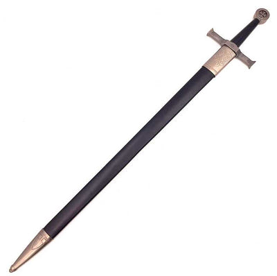 Espada de Cavaleiro em aço de 84 cm com bainha - Réplica SW-114 com possibilidade de personalização por gravação
